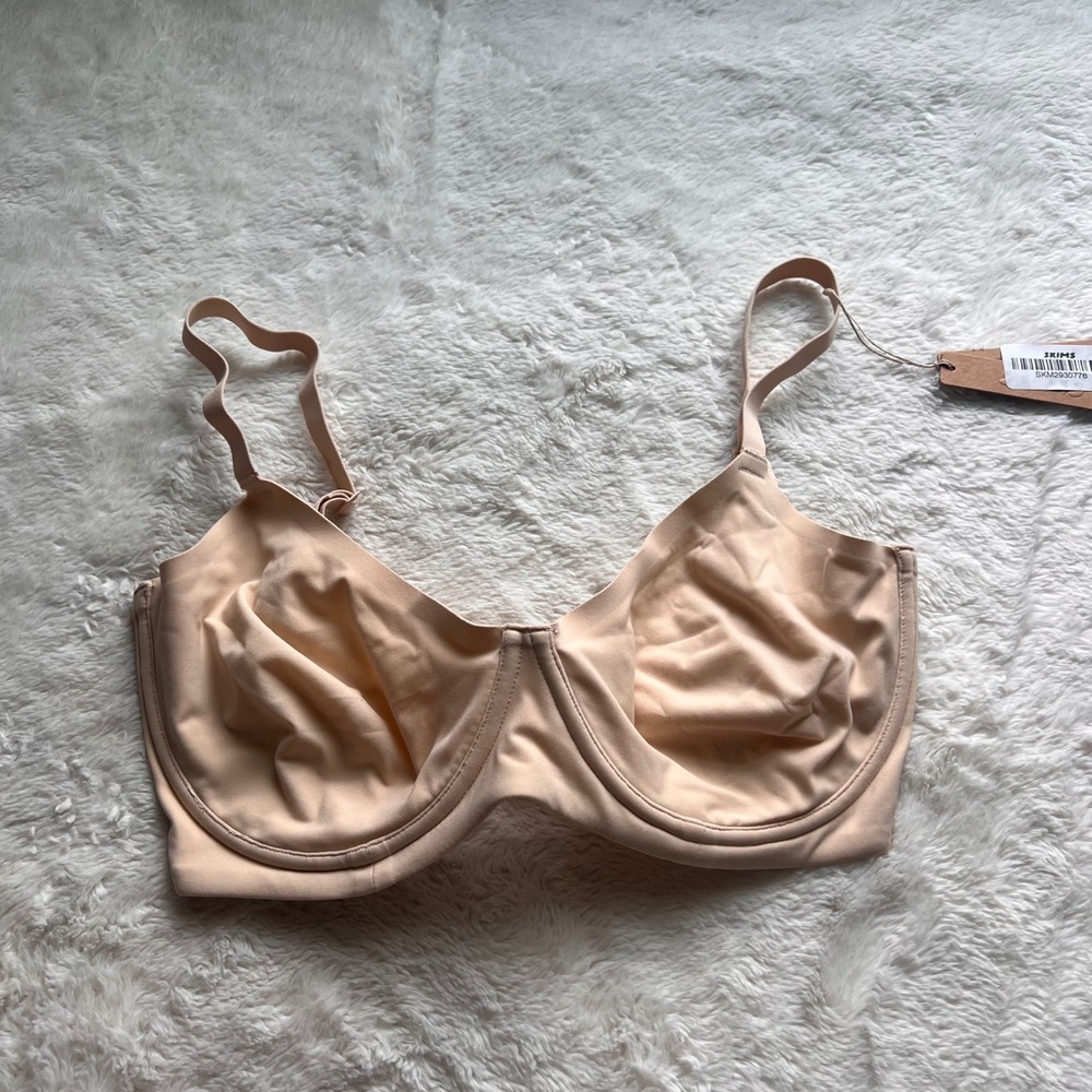 SKIMS Women's Fits Everybody Unlined Demi Bra Sand BR-UWR-2293 Size 34DDDD NWT